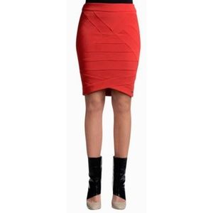 Just Cavalli Red Straight Pencil skirt (bandage)